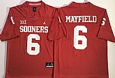 Oklahoma Sooners 6 Baker Mayfield Red College Football Jersey (1),baseball caps,new era cap wholesale,wholesale hats